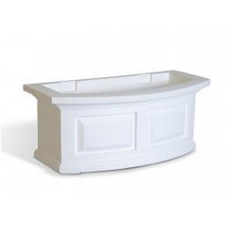 Lawnitator 4829W Nantucket 2 ft. Window Box - White LA2621770